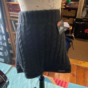 NWT Everest Designs 100% Wool Mini Skirt Natural Grey  Large